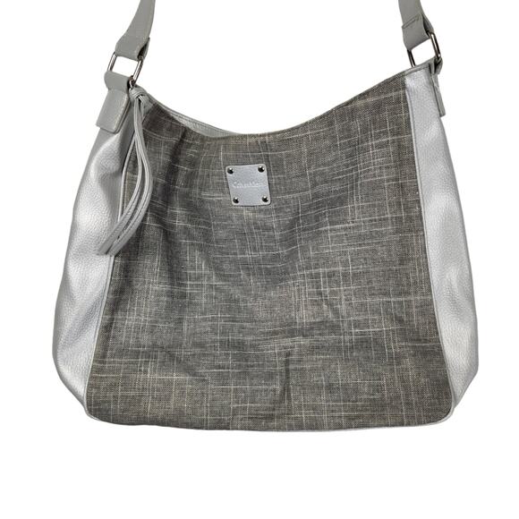 Calvin Klein Silver / Grey Shoulder Tote Bag - Picture 2 of 8